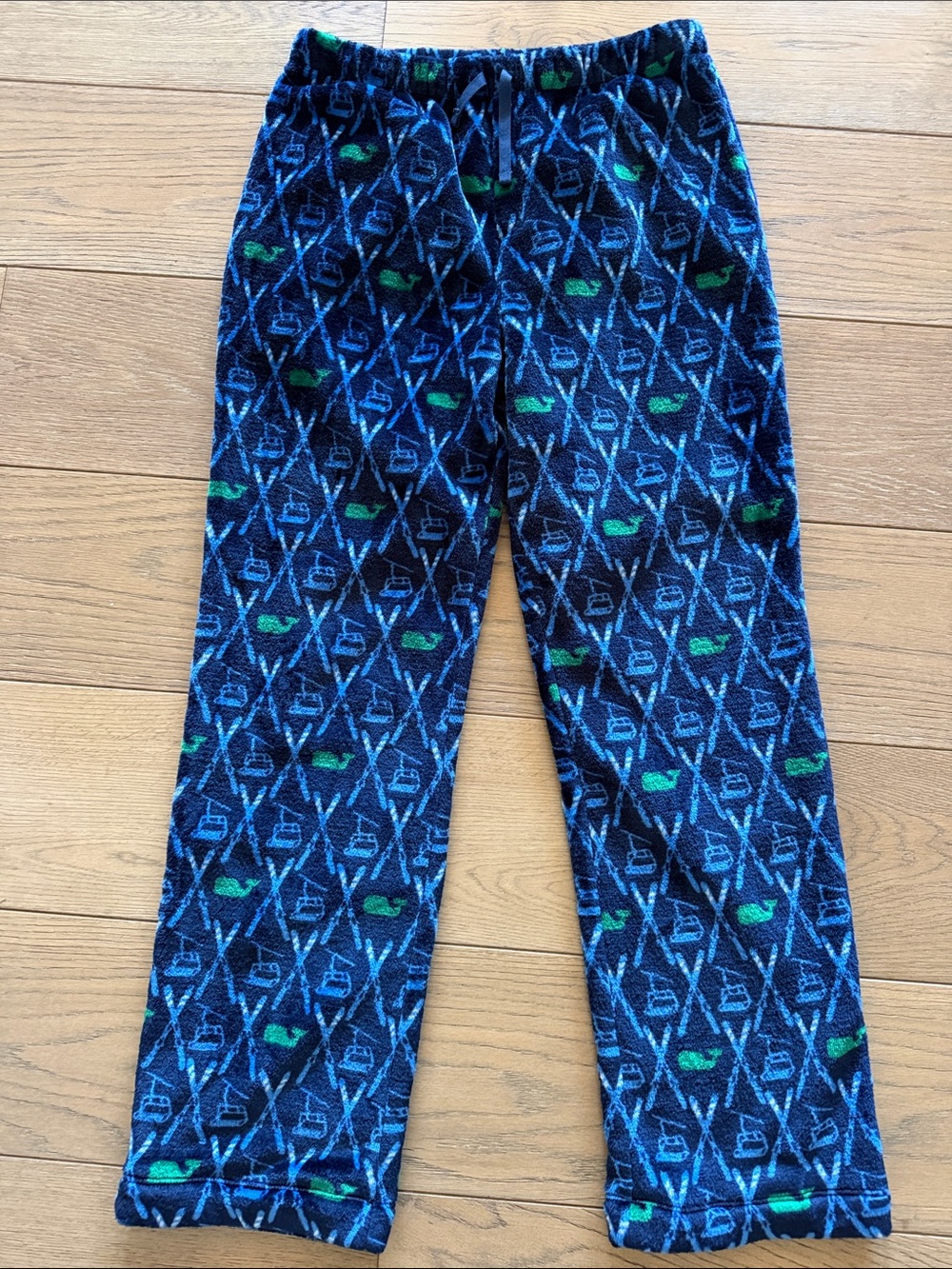 NWOT Vineyard Vines Navy Blue and Green Fleece Pajama Pants